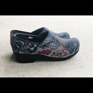 Sanita // Masquerade Butterfly Mosaic Clogs